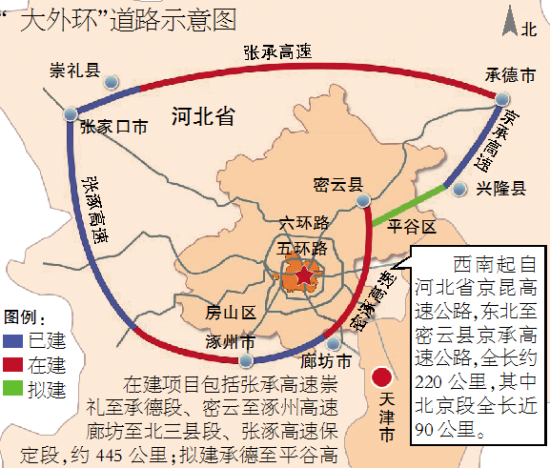 北京大外环最新规划图揭秘，城市发展的宏伟蓝图与未来展望